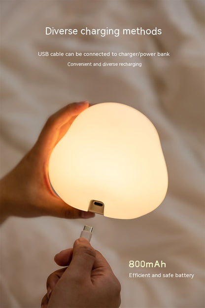 LED Nachtlampe in Entchen-Form – Cartoon Silikon, USB wiederaufladbares Schlaflicht mit Touchsensor und Timer