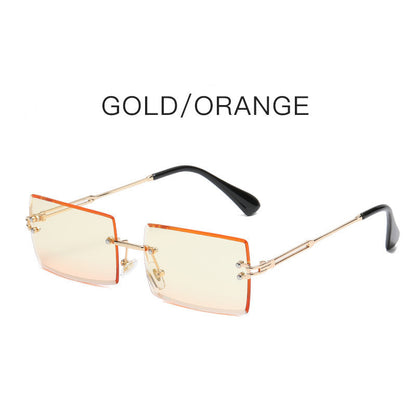 Modische rahmenlose quadratische Sonnenbrille