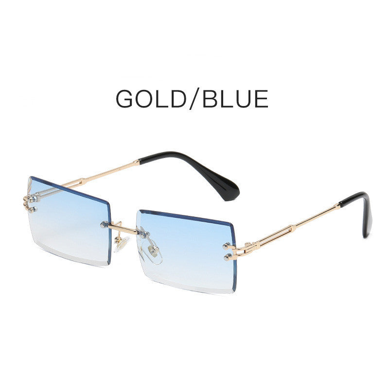 Modische rahmenlose quadratische Sonnenbrille